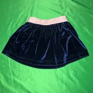 Carter's Navy Velvet Skirt with Glitter Waistband 6 Months